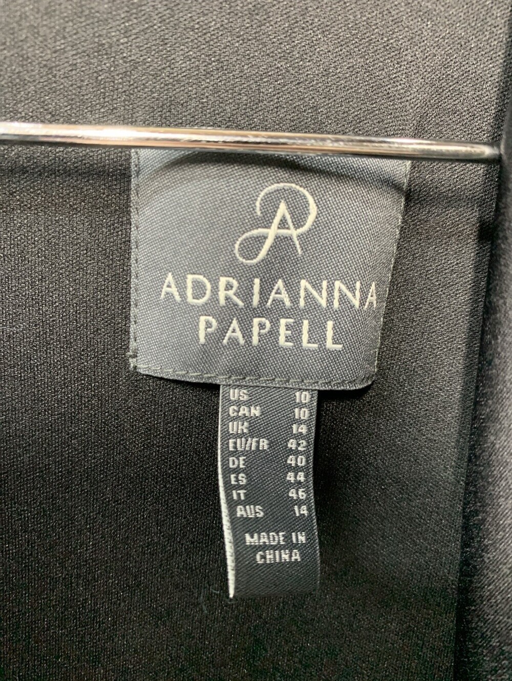 Adrianna Papell Womens Knit Crepe Tuxedo Wrap Dress Tie Belt Size 10 Long Sleeve - Picture 4 of 8